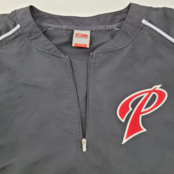 Nike Team 1/4 zip Jacket Men's XXL Black Fit Dry Dri Fit Windbreaker - Picture 4 of 13